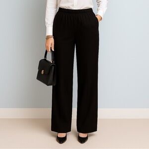 Madewell NWT Pull On Wide Leg Pants in Softdrape Size XS in True Black